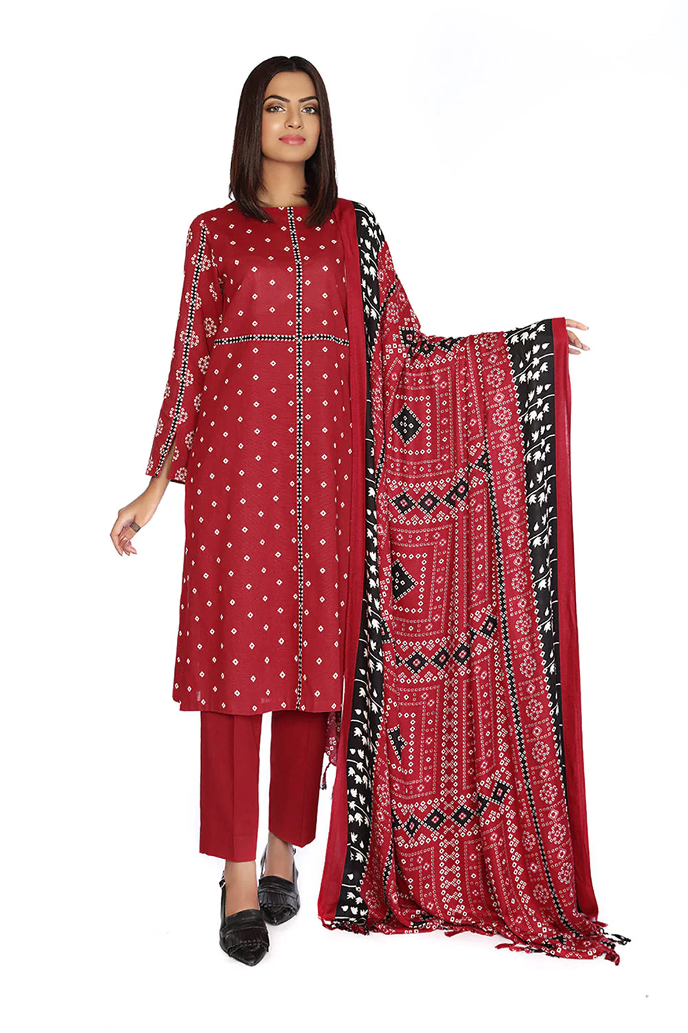 Nishat 3pc Printed Khaddar