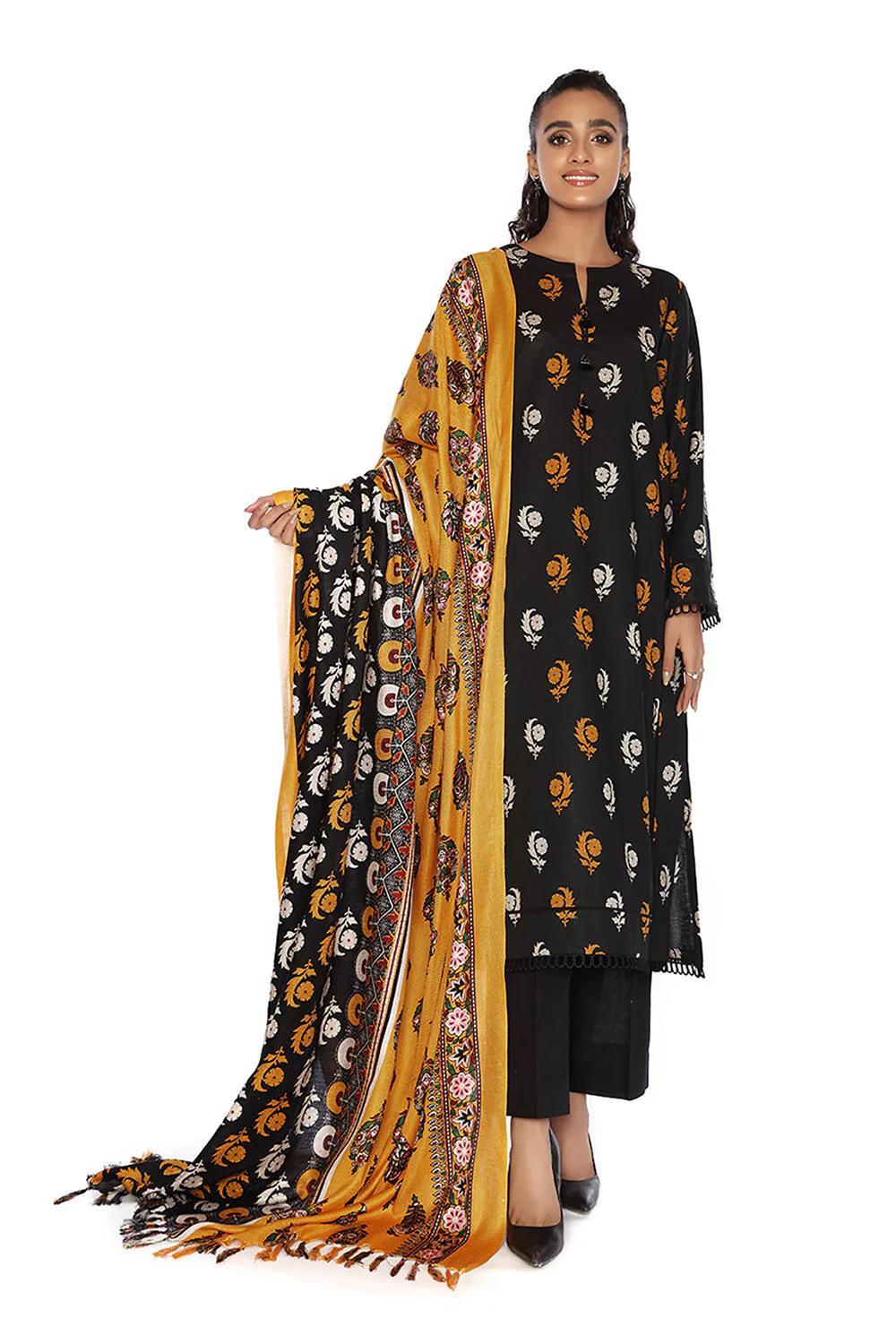 Nishat 3pc Printed Khaddar