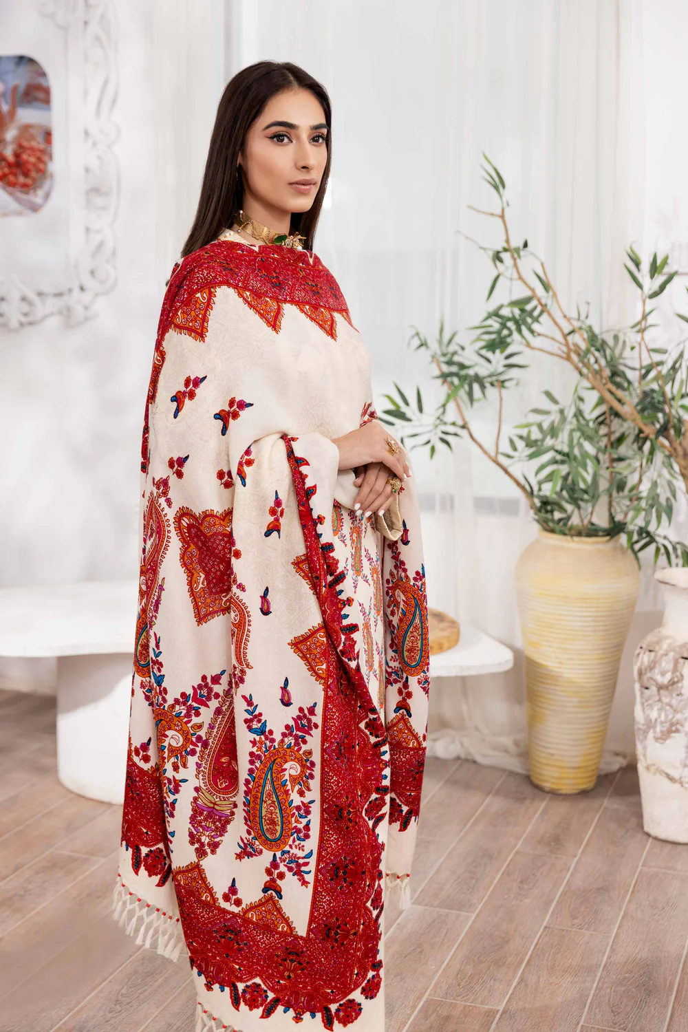 Nishat 3pc Printed emb Khaddar