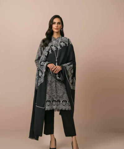 Nishat 3pc Printed emb Karandi