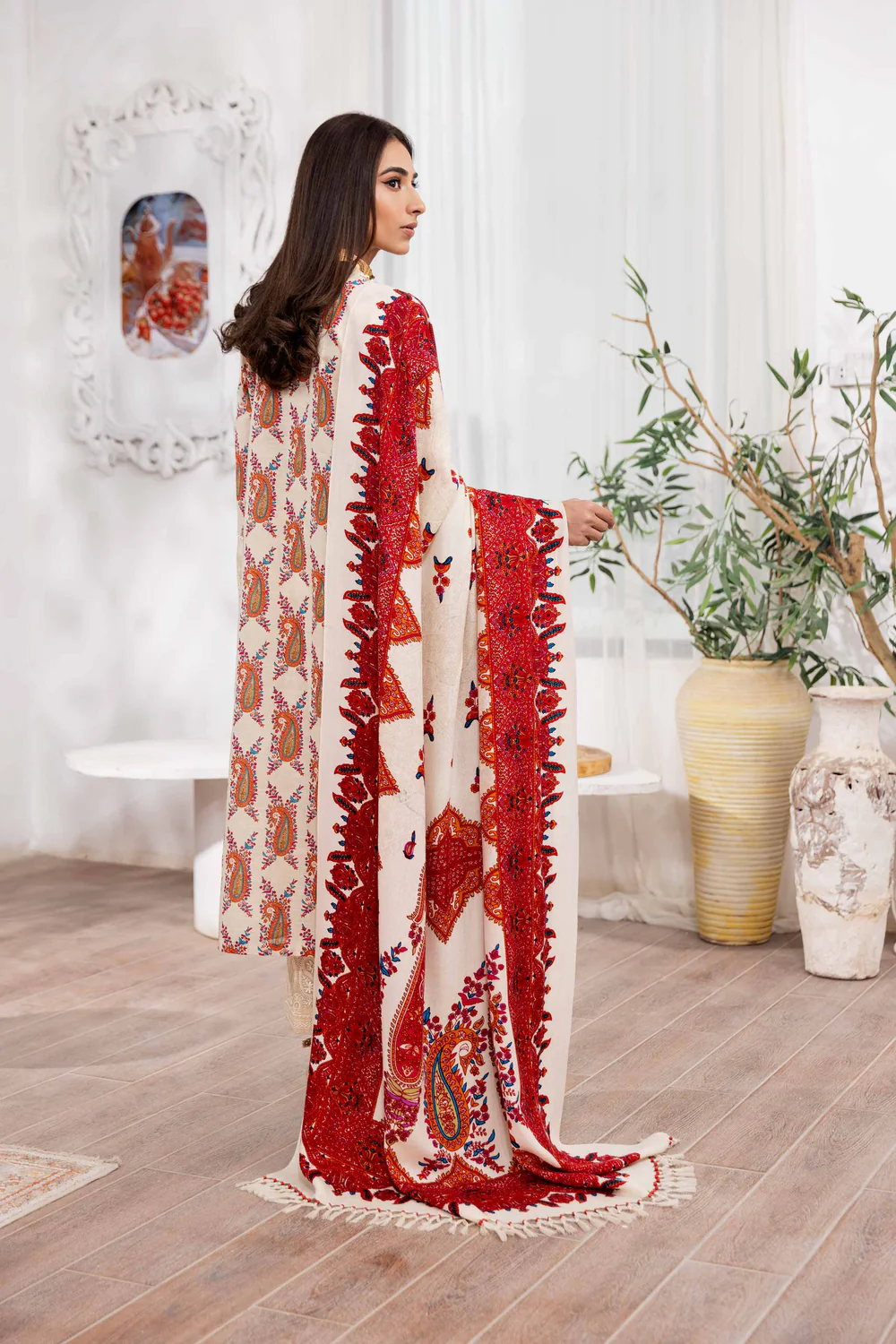 Nishat 3pc Printed emb Khaddar