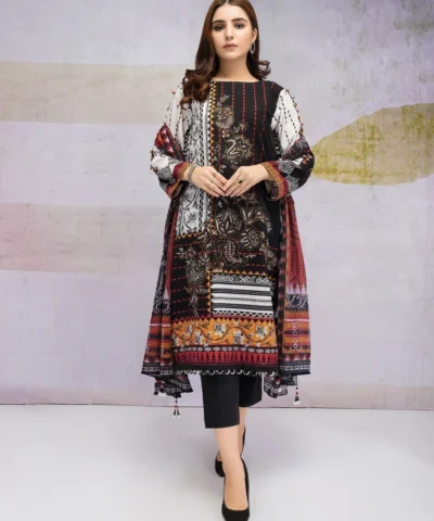 Edenrobe 3pc Embroidery Khaddar