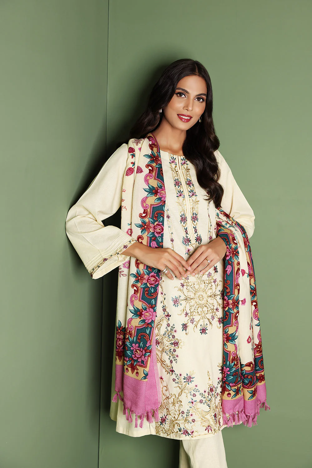 Nishat 3pc Embroidery Karandi