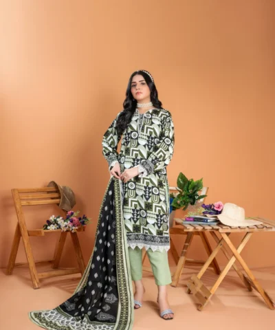 Zesh 3pc Printed Khaddar