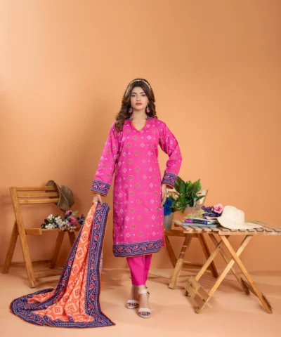 Zesh 3pc Printed Khaddar