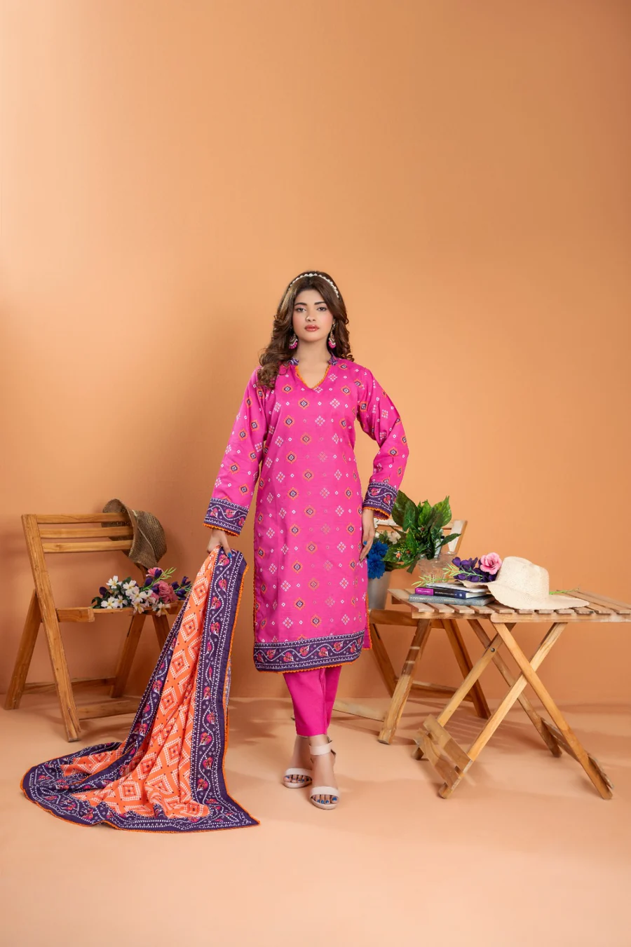 Zesh 3pc Printed Khaddar