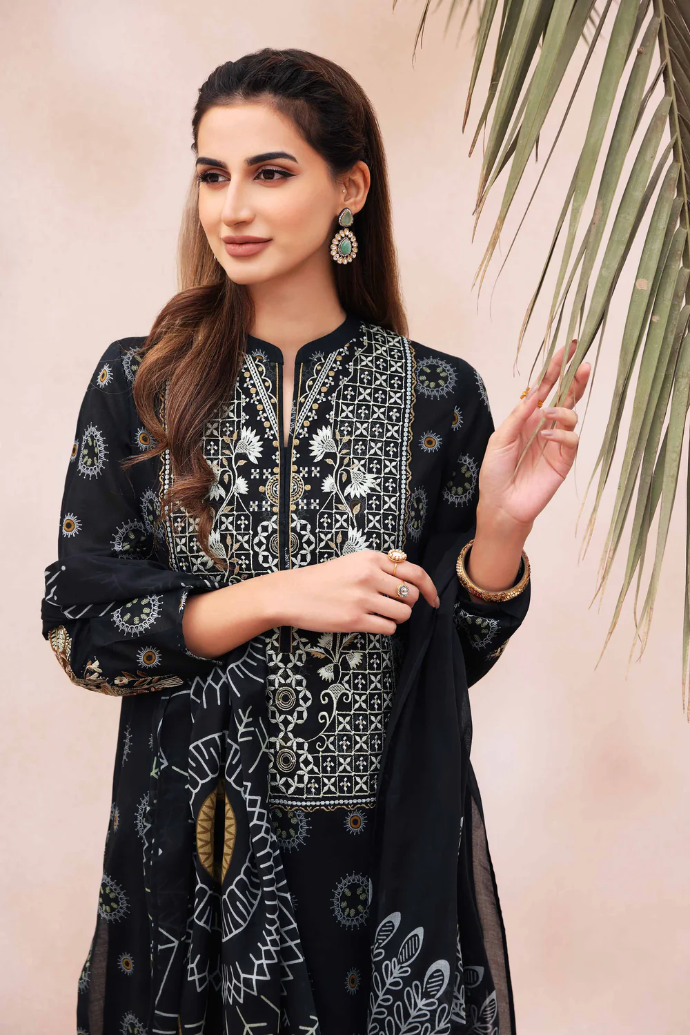 Nishat Printed Embroidered 3PC