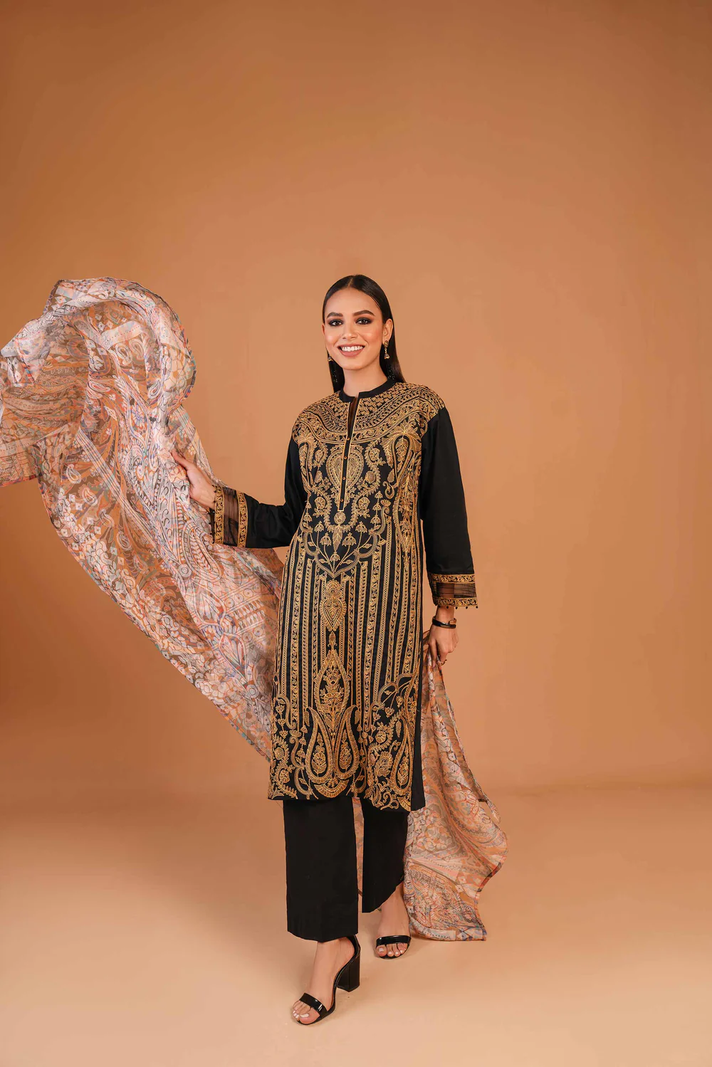 Nishat Dyed Embroidered 3PC