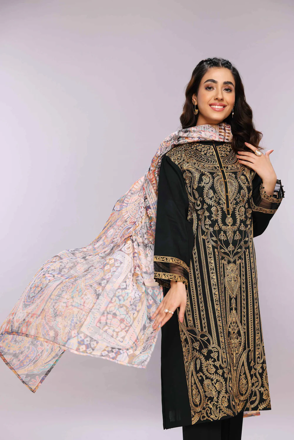 Nishat Dyed Embroidered 3PC