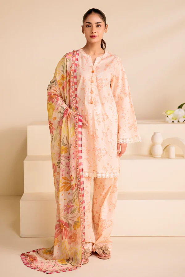 Cross Stitch 3pc Printed Lawn