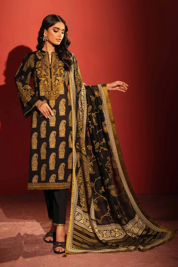 Nishat 3pc-jacquard embroidery-lawn