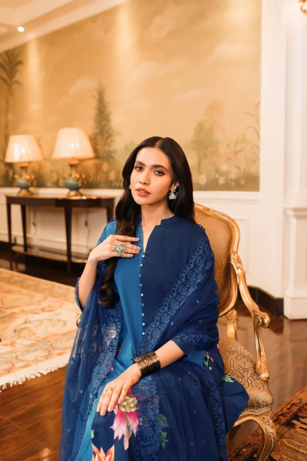 Nishat 3pc-printed embroidered-Lawn
