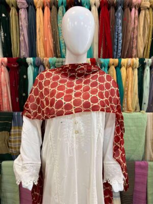 Chinyere Block Print Dupata – Cheffon