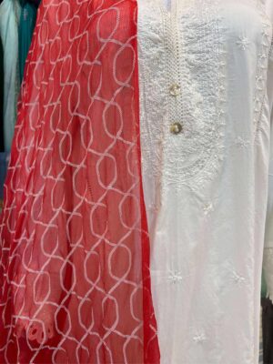 Chinyere Block Print Dupata – Cheffon