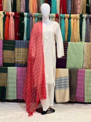 Chinyere Block Print Dupata – Cheffon