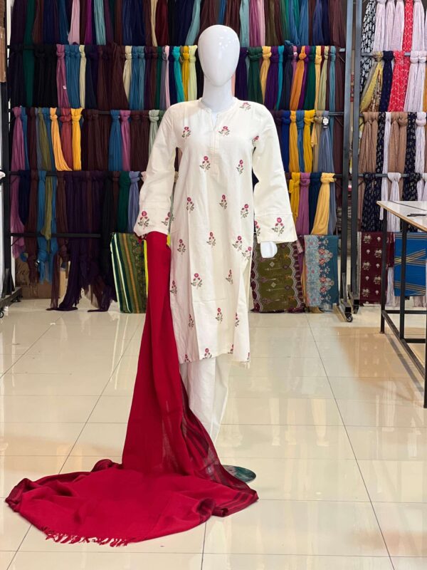 Red women NISHAT pashmina shawl 1pc