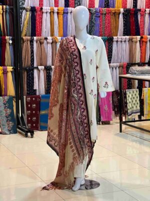 Multi color women NISHAT pashmina shawl 1pc