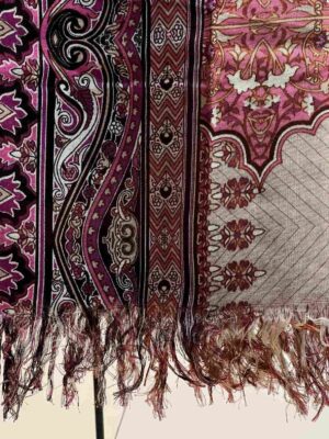 Multi color women NISHAT pashmina shawl 1pc