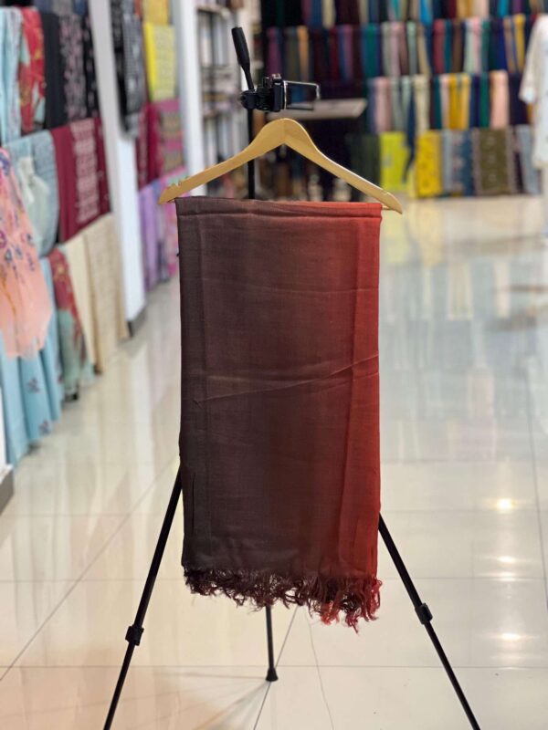 Orange and brown Two shade women NISHAT pashmina shawl 1pc