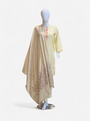 Salampur Swati chekan embroidery shawl 1pc