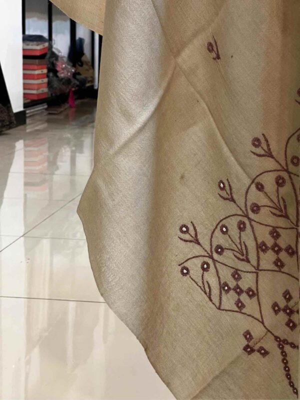 Salampur Swati chekan embroidery shawl 1pc