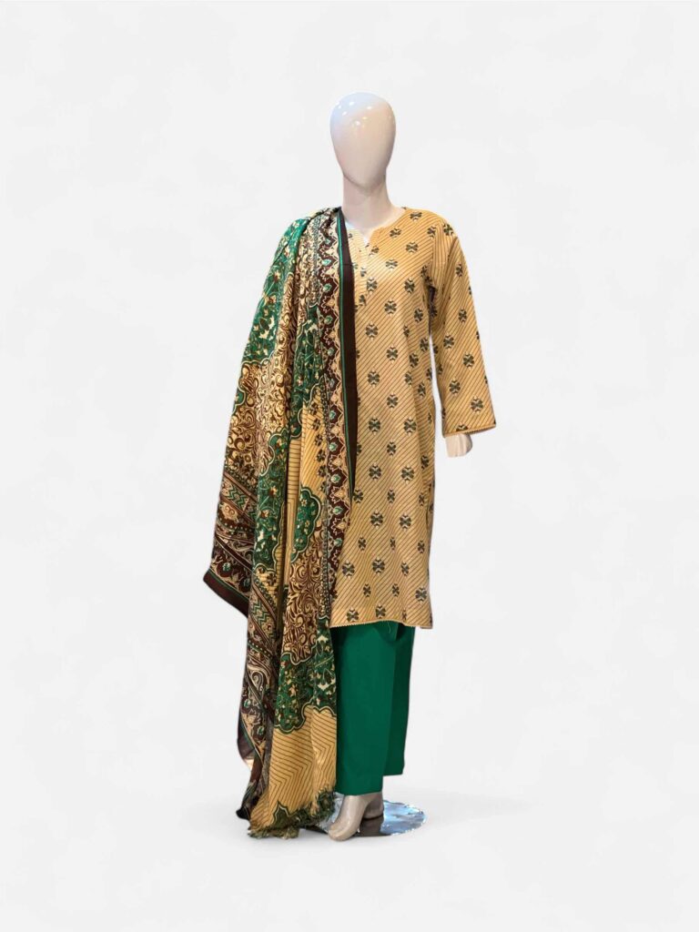 Binwadood khaddar 3pc