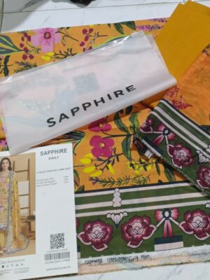 SAPPHIRE PRINTED LAWN 3PC | 001002