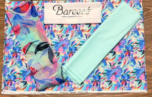 BAREEZE PRINTED LAWN 3PC |  000605