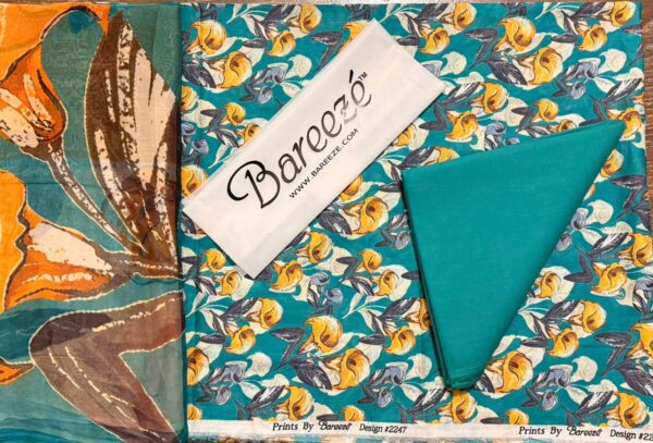 BAREEZE PRINTED LAWN 3PC |  000605