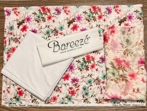 BAREEZE PRINTED LAWN 3PC |  000605