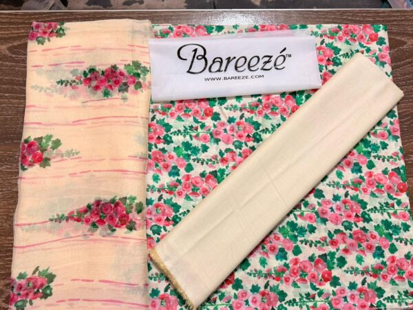 BAREEZE PRINTED LAWN 3PC |  000605