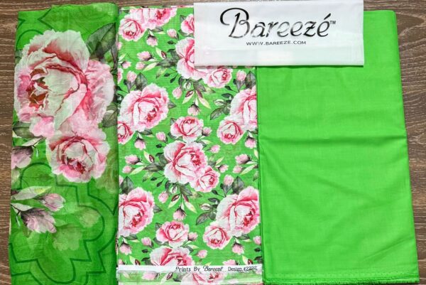 BAREEZE PRINTED LAWN 3PC |  000605