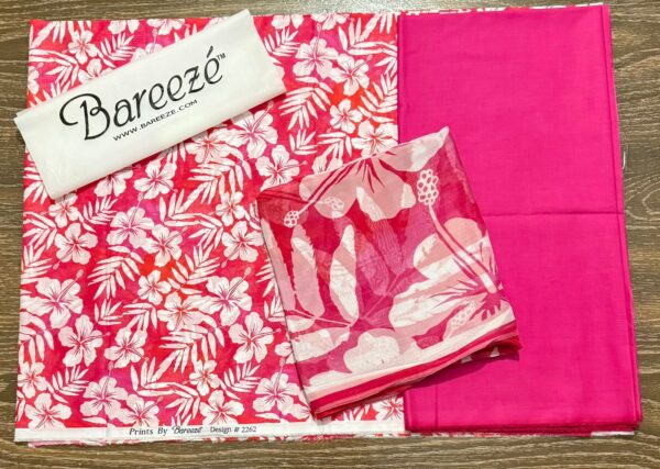 BAREEZE PRINTED LAWN 3PC |  000605
