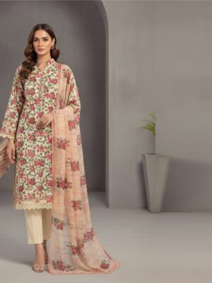 BAREEZE PRINTED LAWN 3PC |  000605