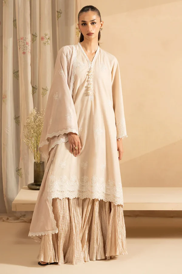 Cross stitch chikankari lawn 3pc - 000615