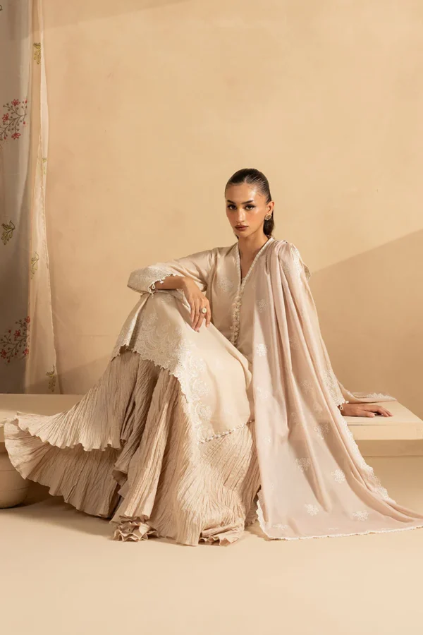 Cross stitch chikankari lawn 3pc - 000615