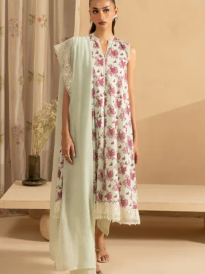 Cross stitch chikankari lawn 3pc - 000615