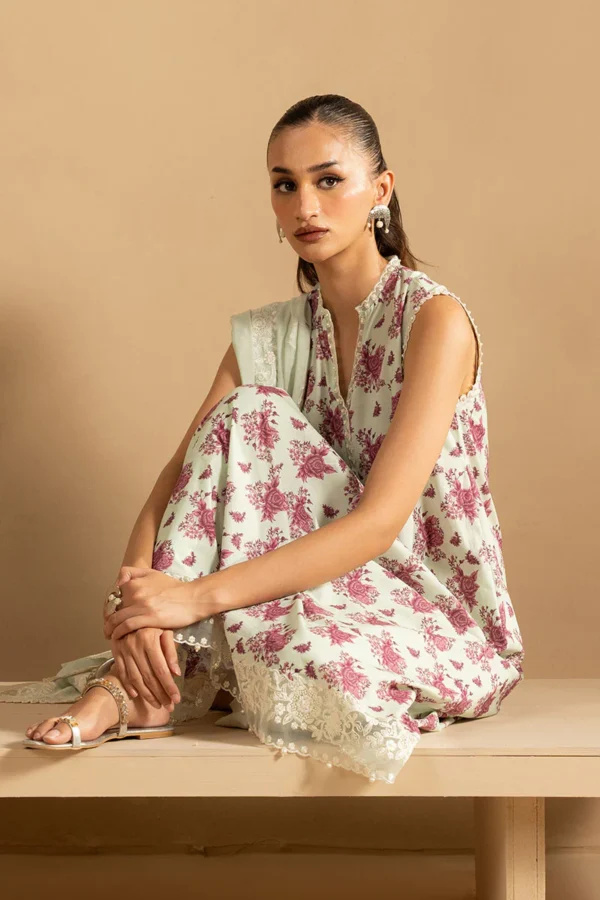 Cross stitch chikankari lawn 3pc - 000615