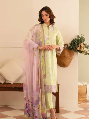 Sahar Chikankari lawn 3pc - 0001002