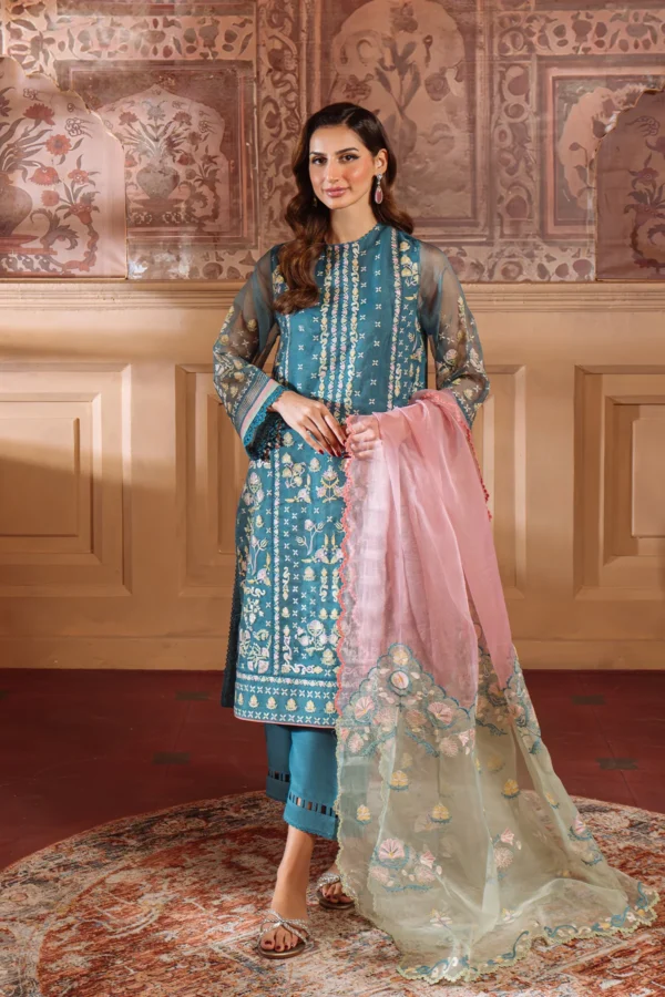 Sahar Chinkankari Organza 3pc - 0001002