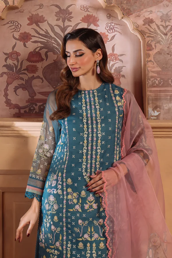 Sahar Chinkankari Organza 3pc - 0001002