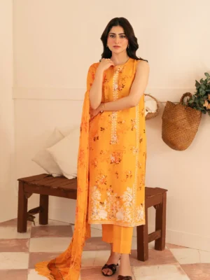 Sahar chikankari lawn 3pc - 0001002