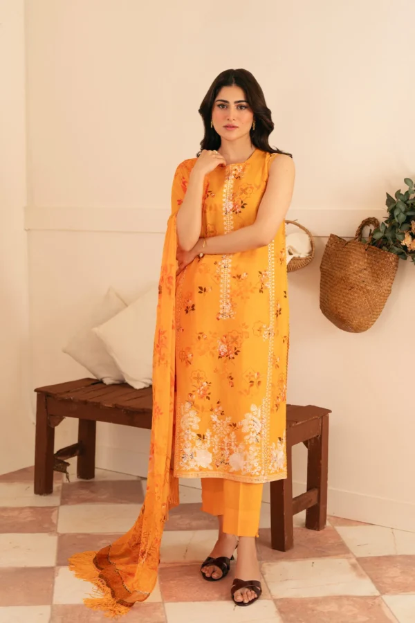 Sahar chikankari lawn 3pc - 0001002