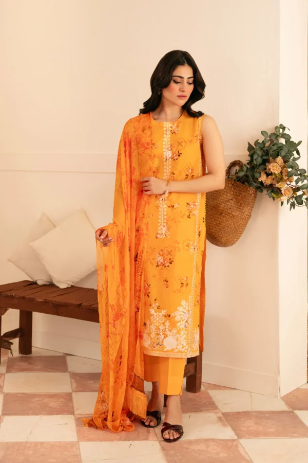 Sahar chikankari lawn 3pc - 0001002