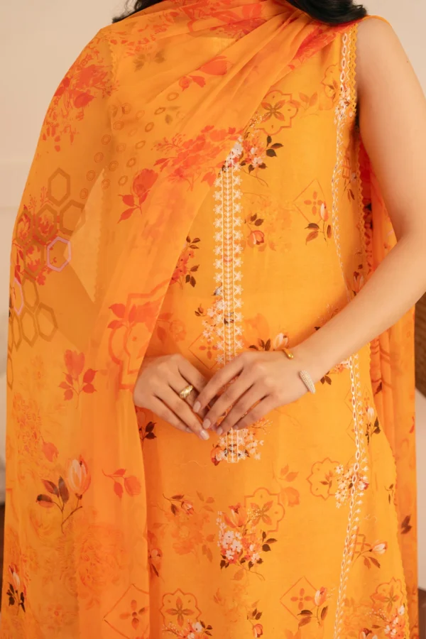 Sahar chikankari lawn 3pc - 0001002