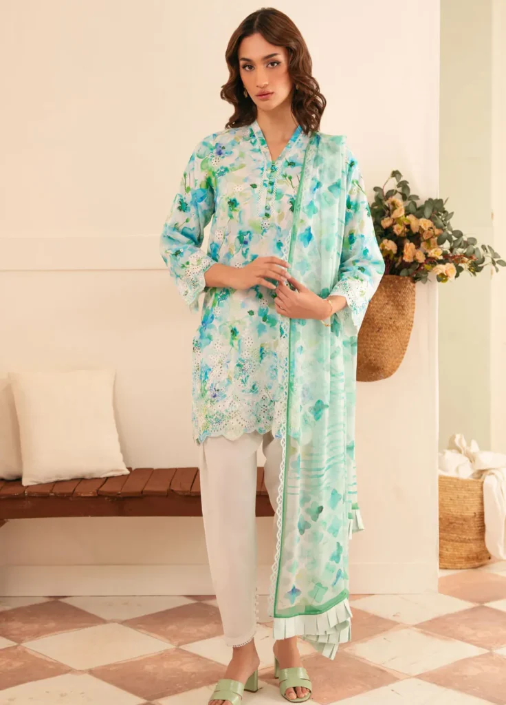 Sahar Chikankari lawn 3pc – 0001002