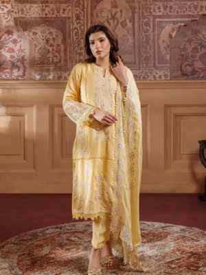 Sahar Chikankari silk 3pc - 0001002