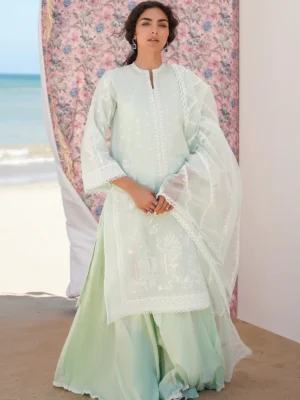 Sahar Chikankari lawn 3pc - 0001002