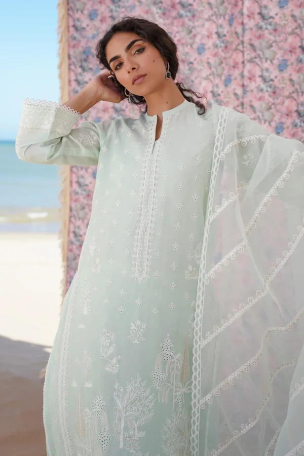 Sahar Chikankari lawn 3pc - 0001002