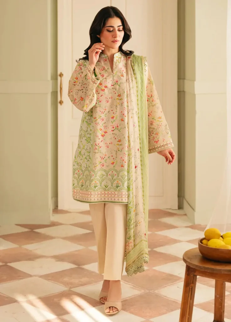 Sahar Chikankari lawn 3pc – 0001002